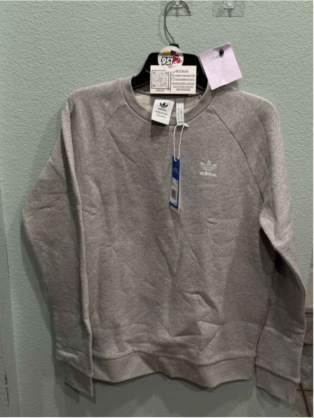 Adidas Originals Essential Crewneck Sweatshirt H34642 Small Size Grey